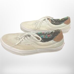Vans unisex White and Tan Sneakers